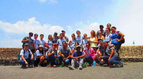 Group photo at Volcano of Masaya